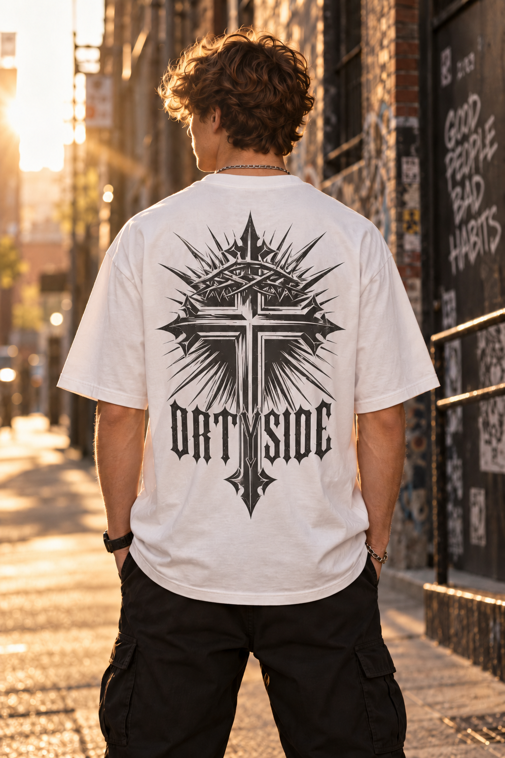 BIO BOXY TEE - THORN CROSS