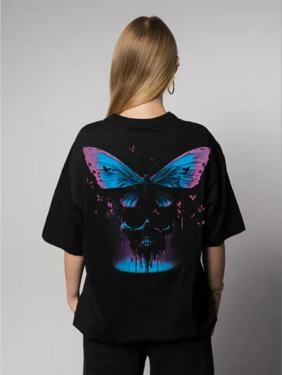 OVERSIZED SHIRT - BUTTERFLY SKULL