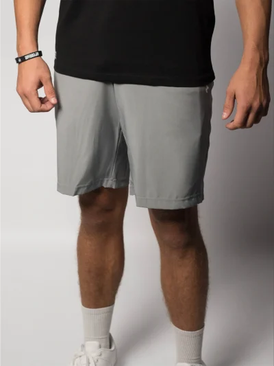 PERFORMANCE SHORTS - GREY + WHITE