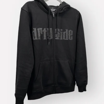 HEAVY ZIP HOODIE - DRTYSIDE - BLACK GLITTER