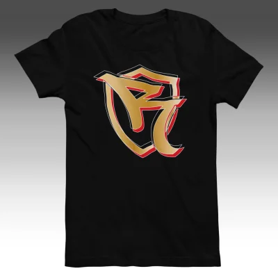 ORGANIC T-SHIRT - ROKKAZ BLACK-GOLD