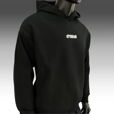 MODERN OVERSIZED HOODIE - BLACK LOGO