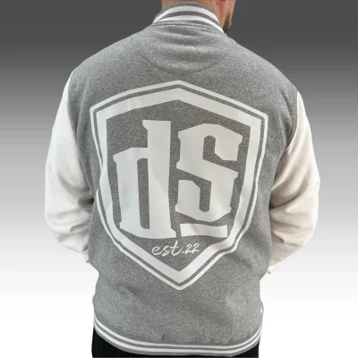 COLLEGE JACKET - GREY & WHITE