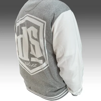 COLLEGE JACKET - GREY & WHITE