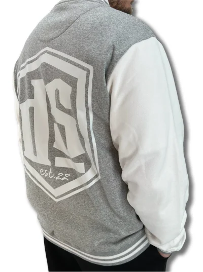 COLLEGE JACKET - GREY & WHITE