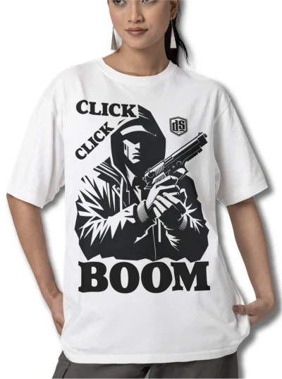 CLICK CLICK BOOM - OVERSIZED SHIRT