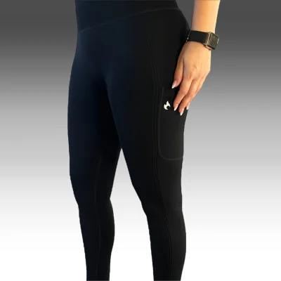 LADIES POCKET LEGGINGS - BLACK