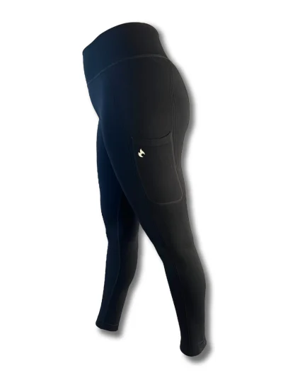 LADIES POCKET LEGGINGS - BLACK