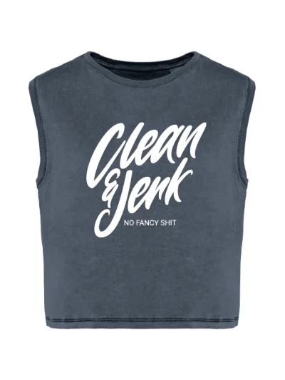 LADIES CROP TANKTOP - CLEAN & JERK