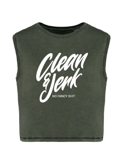 LADIES CROP TANKTOP - CLEAN & JERK