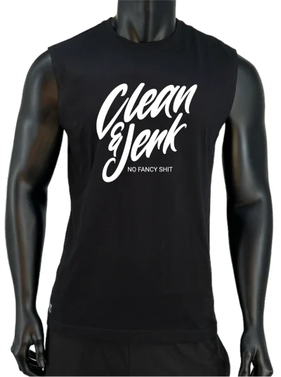 MEN'S SLEEVELESS SHIRT - CLEAN & JERK