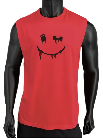 MEN'S SLEEVELESS SHIRT - SMILEY