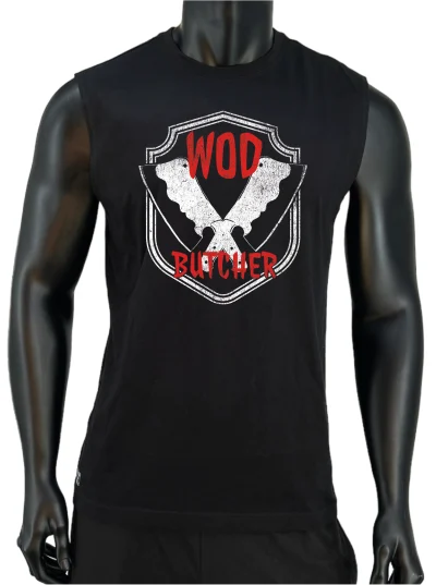 MEN'S SLEEVELESS SHIRT - WOD BUTCHER