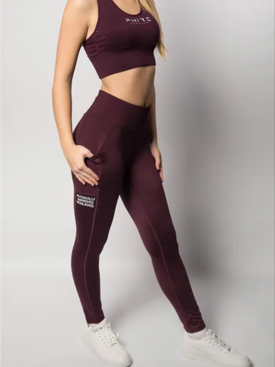 KOMPRESSION LEGGINGS - MULBERRY