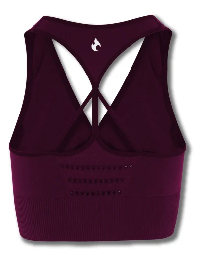 SEAMLESS REVEAL SPORTS BRA - Mulberry